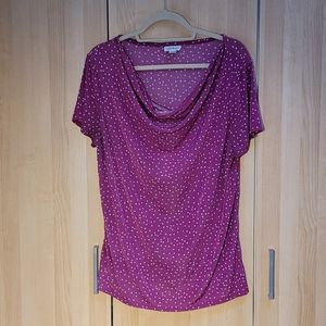 Pink polkadot top
